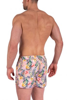 M2380 Beach Swim Shorts pink flower | XXL