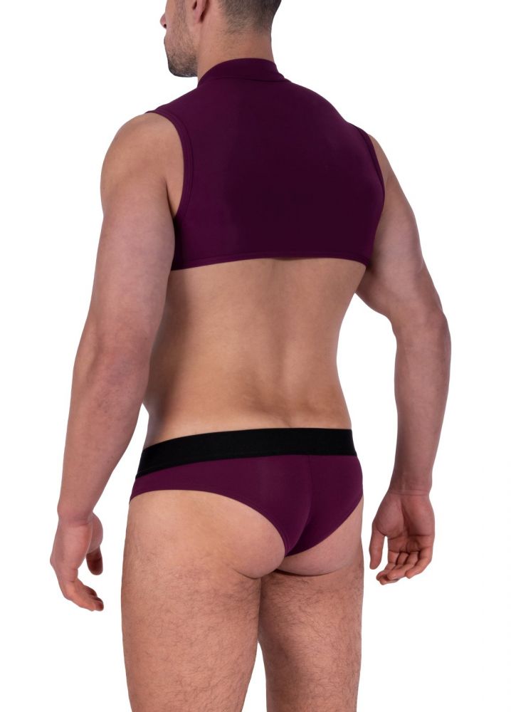 M2320 Cropped Top burgundy | L