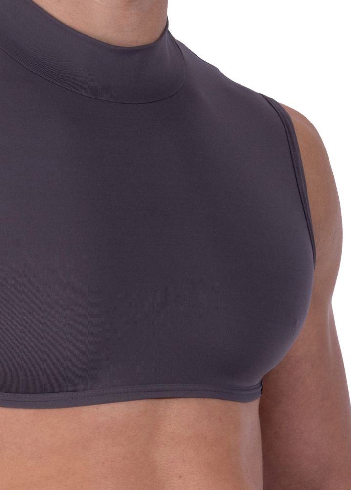 M2320 Cropped Top gravel | L